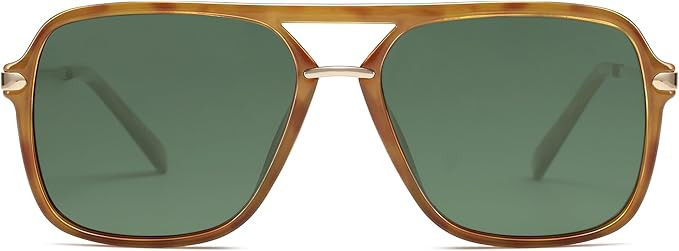 SOJOS Sunglasses for Women & Men, Square, Retro, Polarized Lens, Trendy Aviator, 90s Shades | Amazon (US)