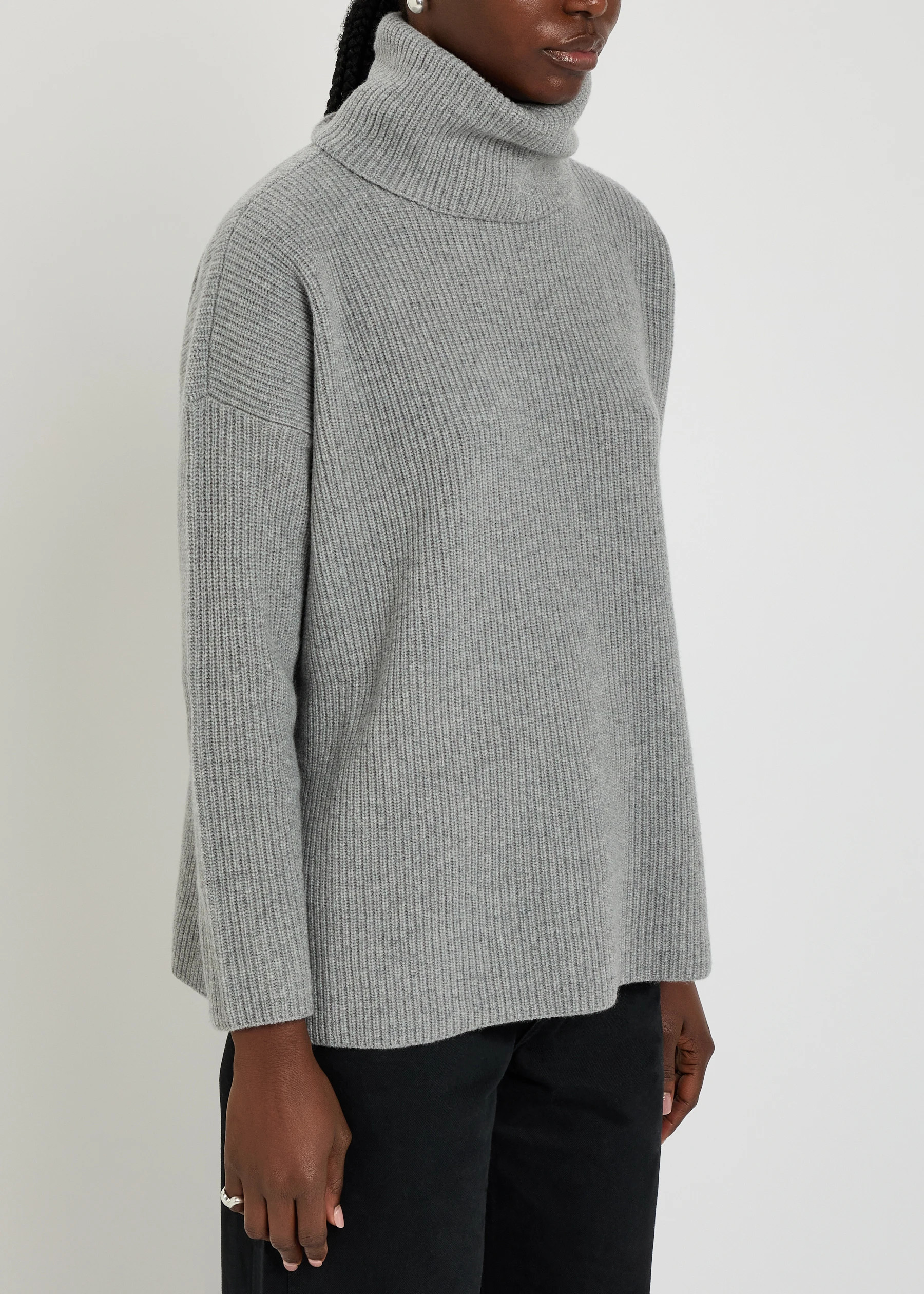 Ribbed roll-neck wool and cashmere-blend jumper | Harvey Nichols