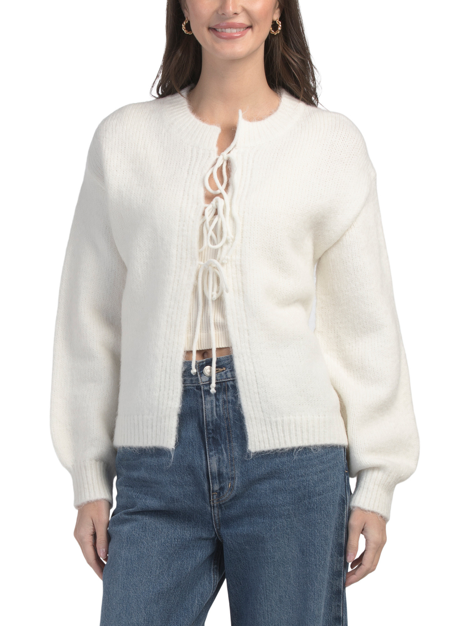 Cardigan With Bow Ties | TJ Maxx