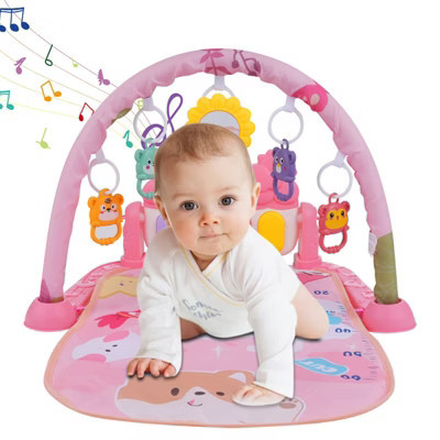 Angel Sar Baby Play Gym with Piano Mat, 4 Hanging Toys, Mirror, for 0-12 Months, Tummy Time and Crawling Activity | Target