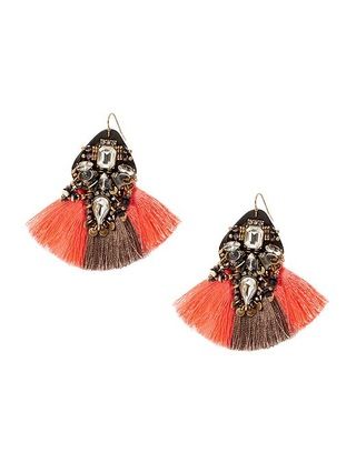 Banana Republic Mixed Media Drop Earring Size One Size - Neon coral | Banana Republic US