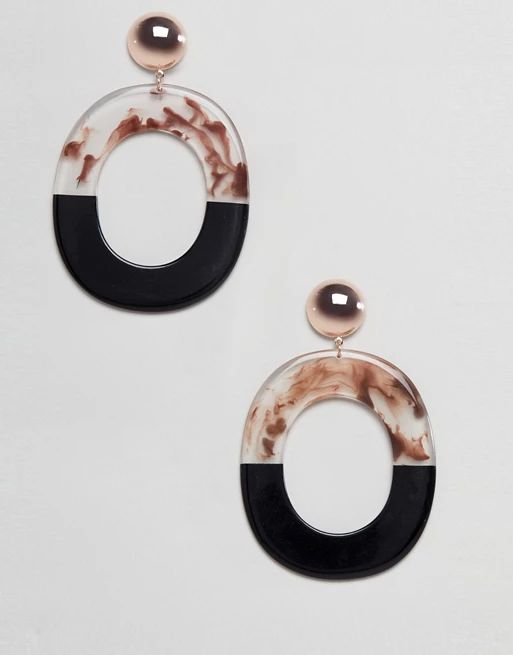 ASOS DESIGN Split Circle Resin Earrings | ASOS US