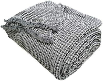 VK Living 100% Cotton Waffle Weave Blanket - Soft Comfortable Breathable and Moisture Absorption ... | Amazon (US)