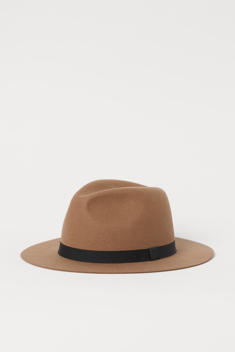 Sturdy hat in felted wool with a band. Width of brim 6.5 cm. | H&M (UK, MY, IN, SG, PH, TW, HK)