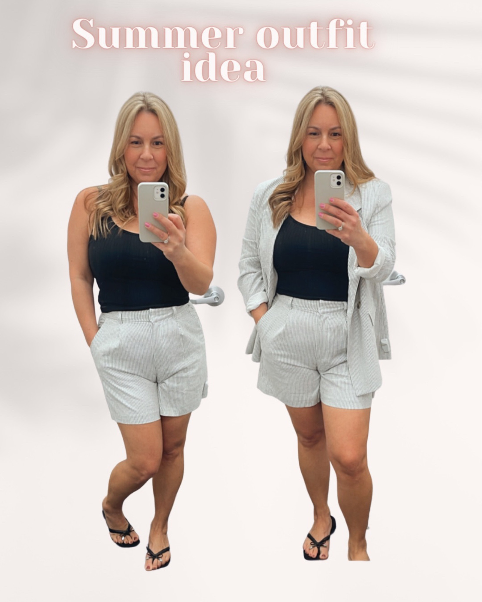 Wearing medium in blazer and shorts but shorts were snug in tummy so i'd sz up





Midsize fashion, work outfit, mom style, ageless fashion, summer outfit 
#Itkfind #LTKunder50 #LTKSeasonal #LTKworkwear
#LTKstyletip #LTKsalealert #LTKcurves

#LTKworkwear #LTKunder50 #LTKsalealert