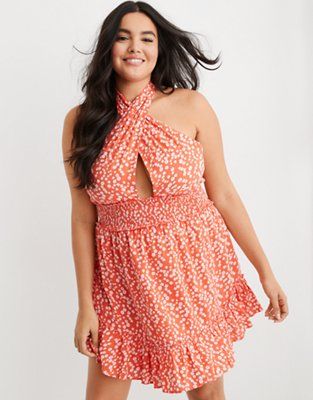 Aerie Spring Fling Halter Dress | American Eagle Outfitters (US & CA)