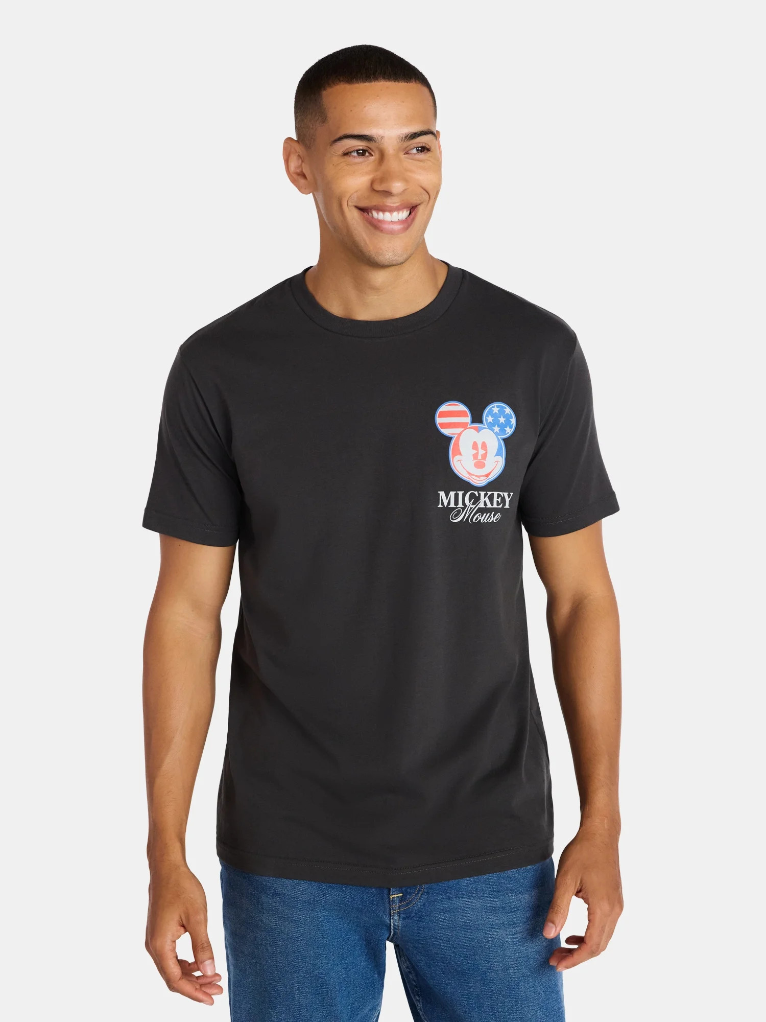Disney, Men's & Big Men's Americana Graphic Tee, Mickey Mouse, Sizes XS-5XL - Walmart.com | Walmart (US)