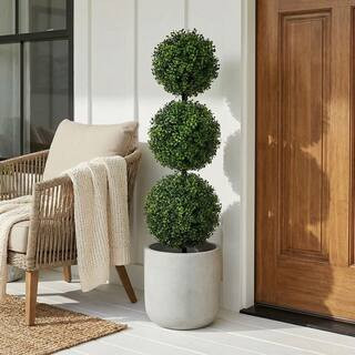 3 ft. Boxwood Triple Ball Topiary Artificial Tree (Indoor/Outdoor) | The Home Depot