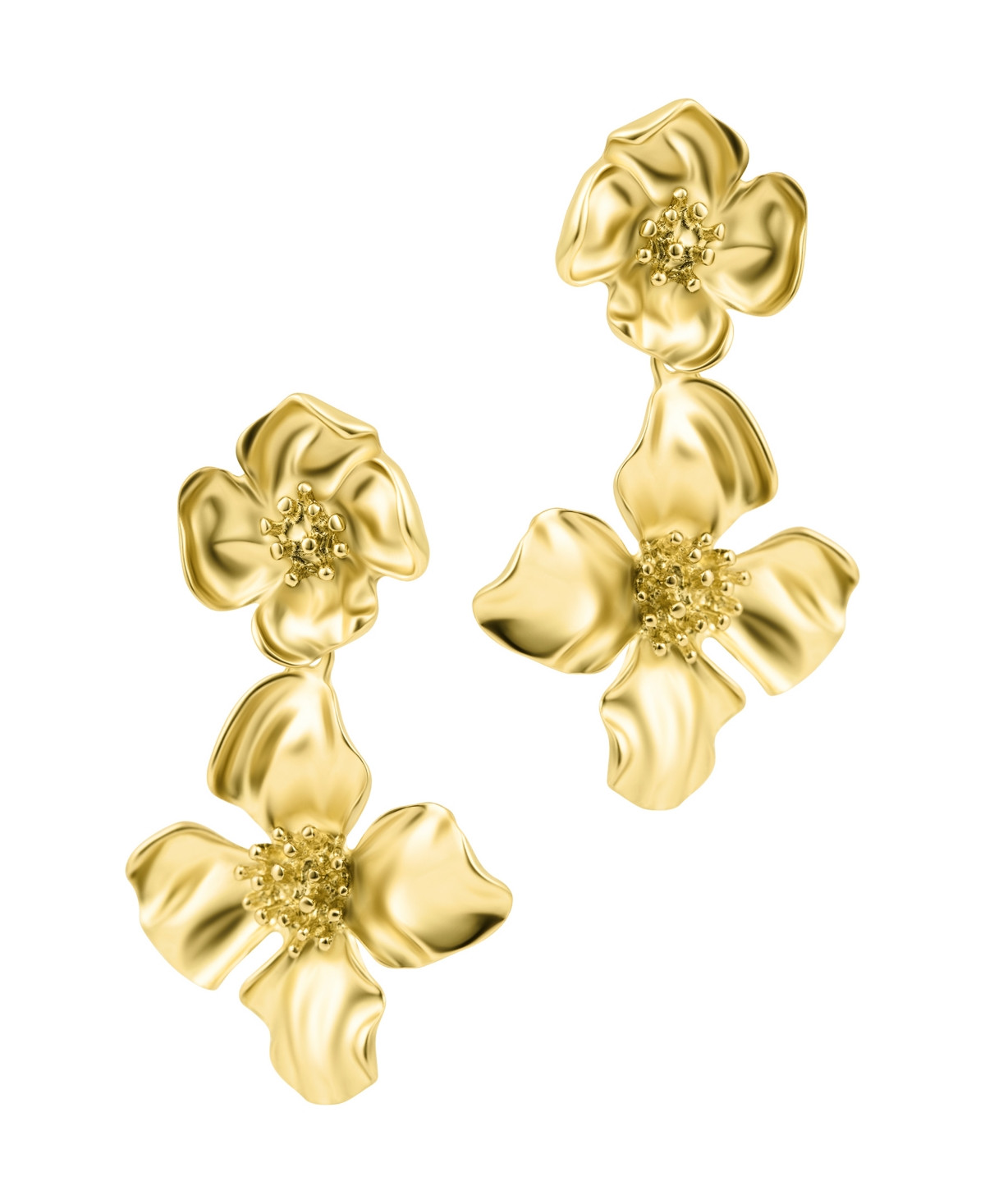 Adornia Gold Flower Drop Earrings - Gold | Macy's