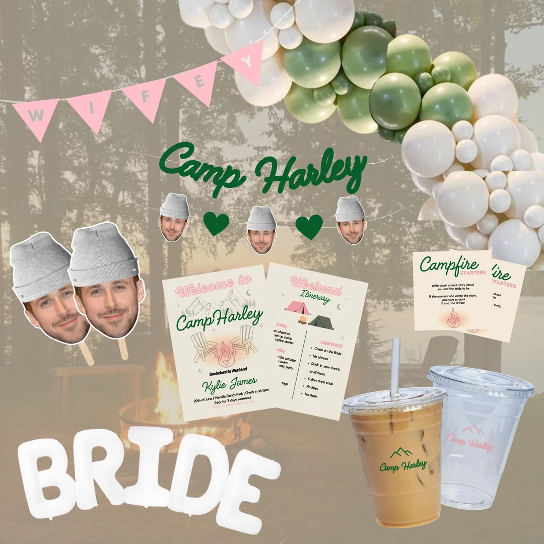 Camp Bachelorette Party Decor Last Trail Before the Veil Campfire & Brews Before I Do Party Decor... | Etsy (US)