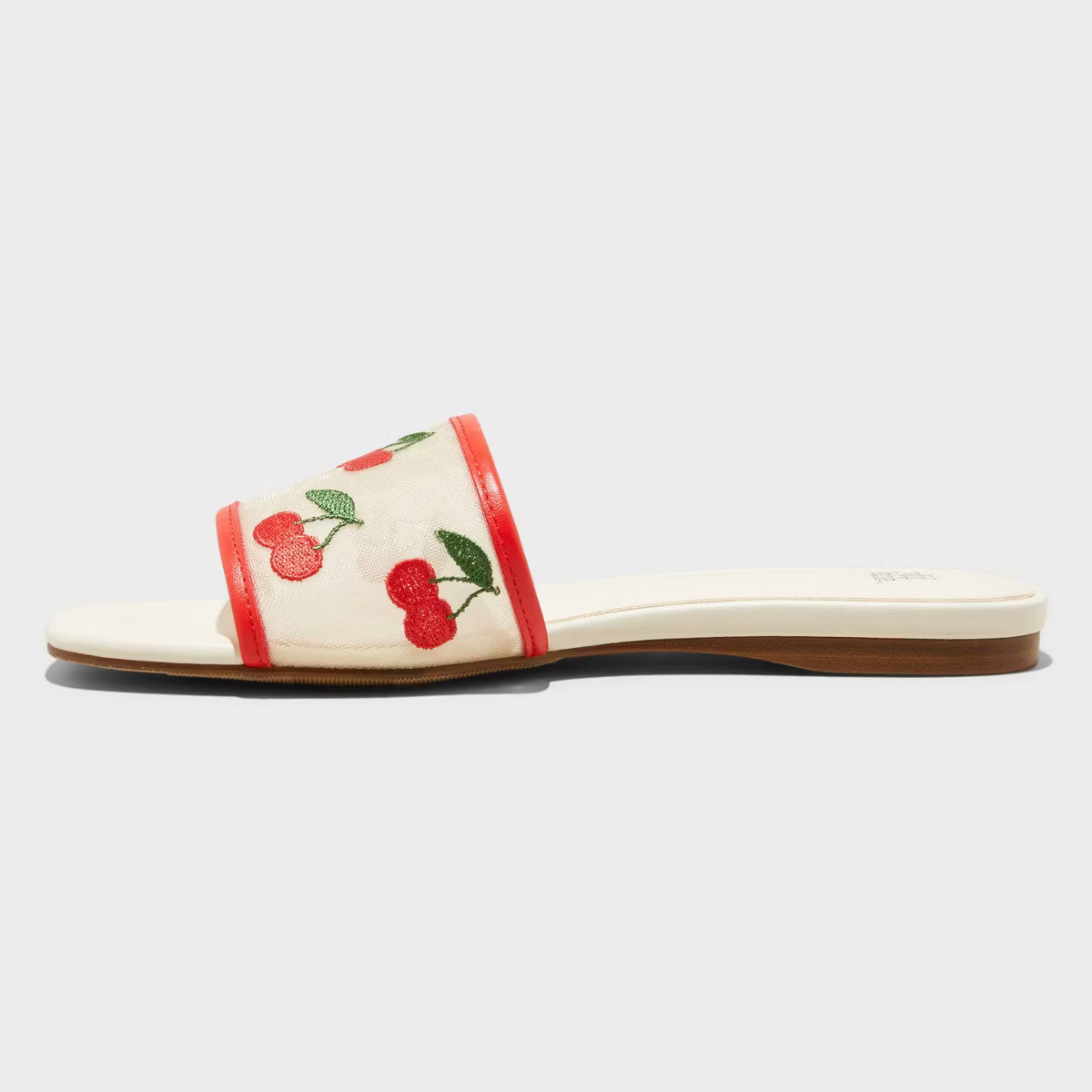 Women's Ruby Cherry Mesh Slide Sandals with Memory Foam Insole - Wild Fable™ Red | Target