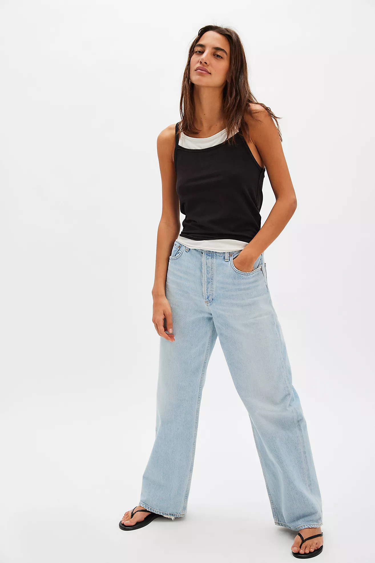 AGOLDE Low-Rise Baggy Jeans | Free People (Global - UK&FR Excluded)
