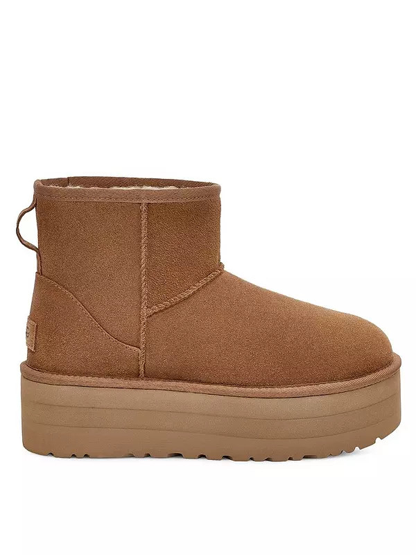 UGG Classic Mini Platform Ankle Boots - Chestnut | Very (UK)
