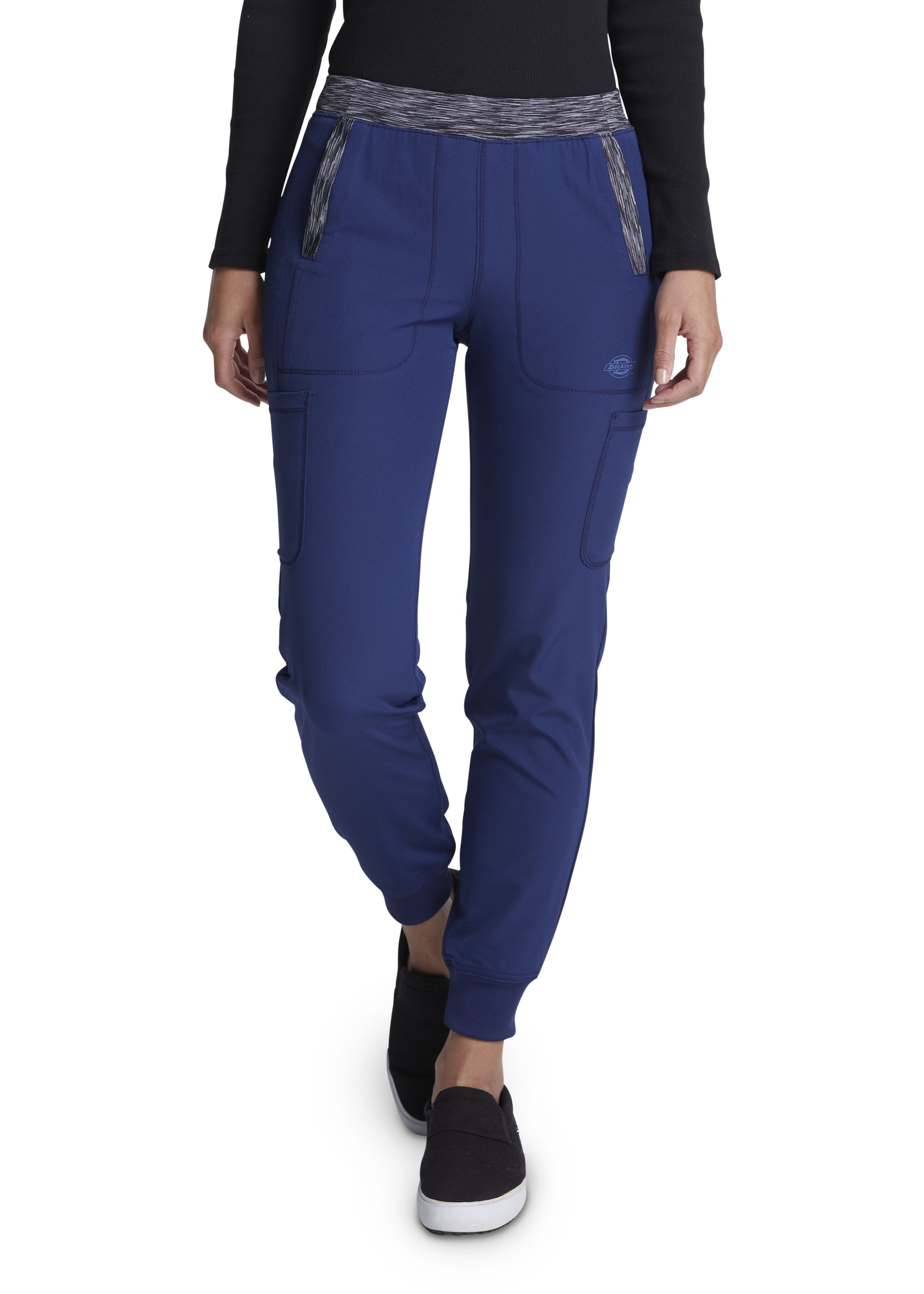 Tapered Leg Jogger with Melange Contrast | Scrubs & Beyond