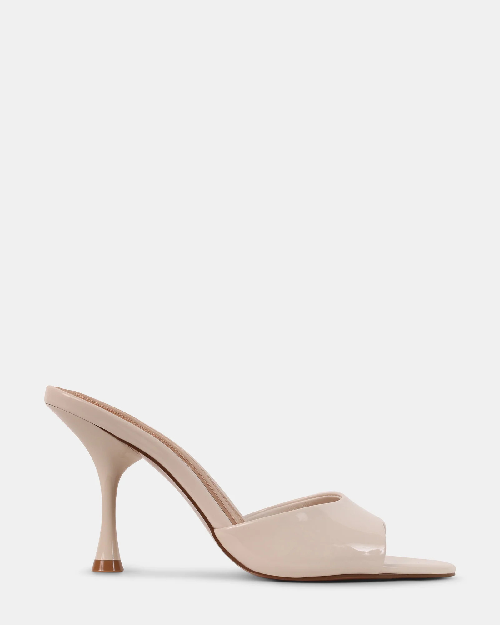 SANTII Natural Patent Stiletto Mules | Women's Designer Heels | Steve Madden (Canada)