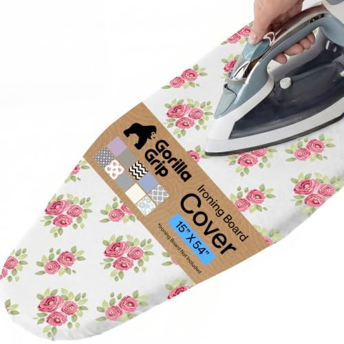GORILLA GRIP Padded Ironing Board Cover, 15x54 Pink Floral | Amazon (US)