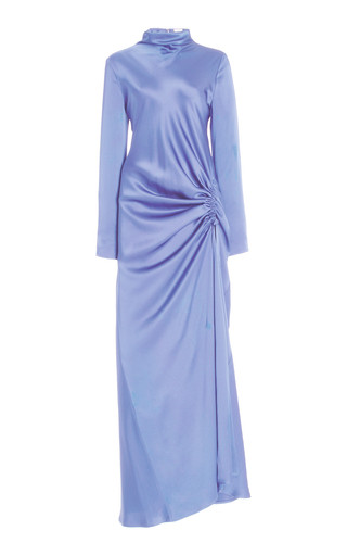 Exclusive Ruched Satin Maxi Dress | Moda Operandi (Global)