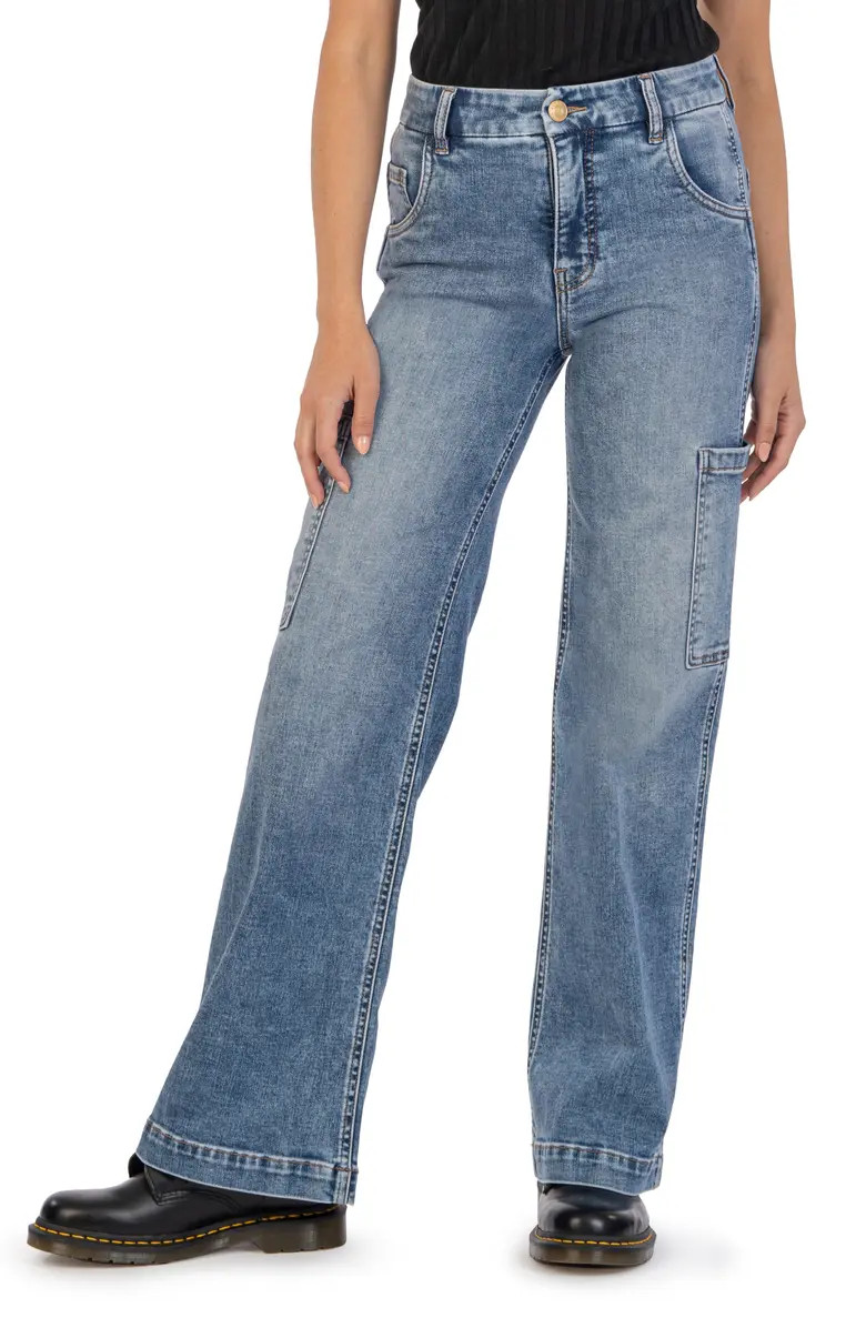 Jodi High Waist Wide Leg Utility Jeans | Nordstrom