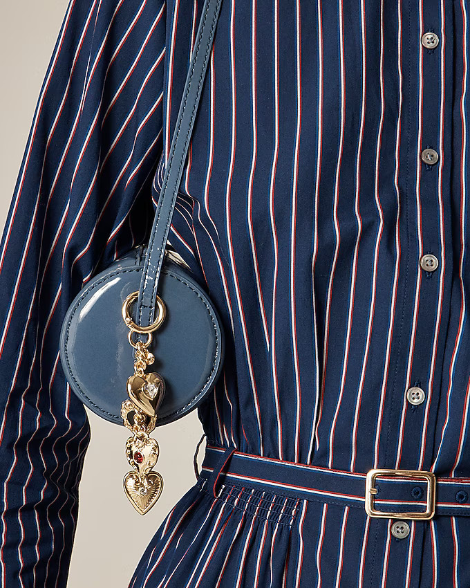 Crystal heart bag charm | J. Crew US