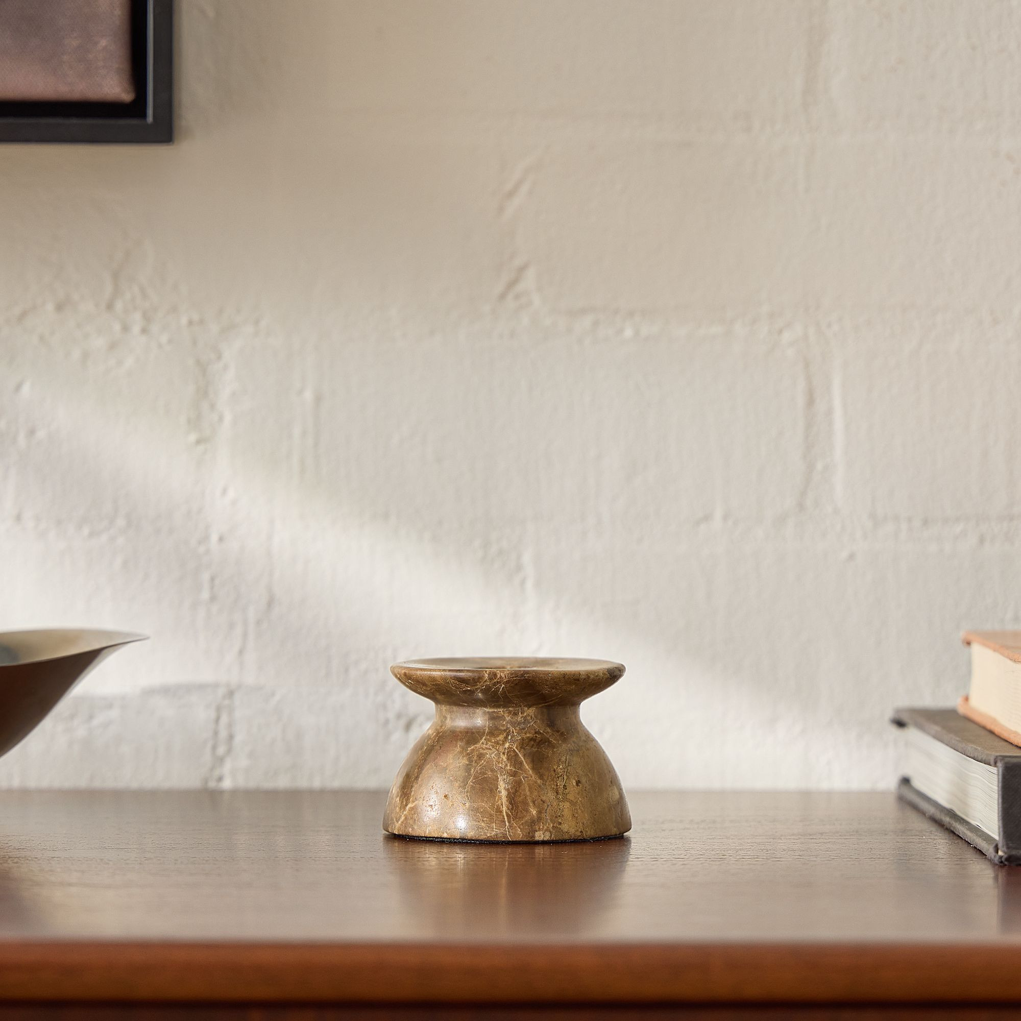Marbled Stone Taper Holders | West Elm (US)