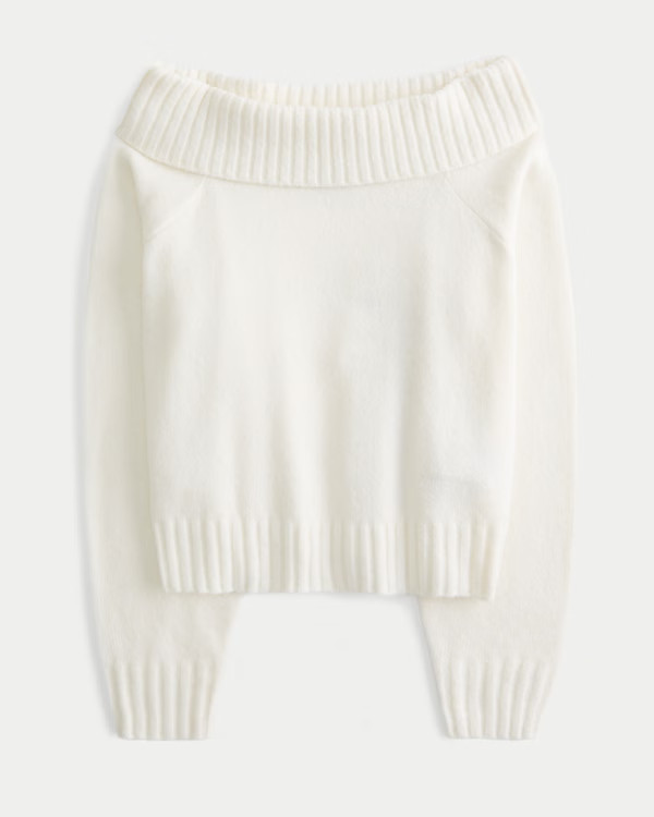 Women's Easy Foldover Off-the-Shoulder Sweater | Women's New Arrivals | HollisterCo.com | Hollister (US)