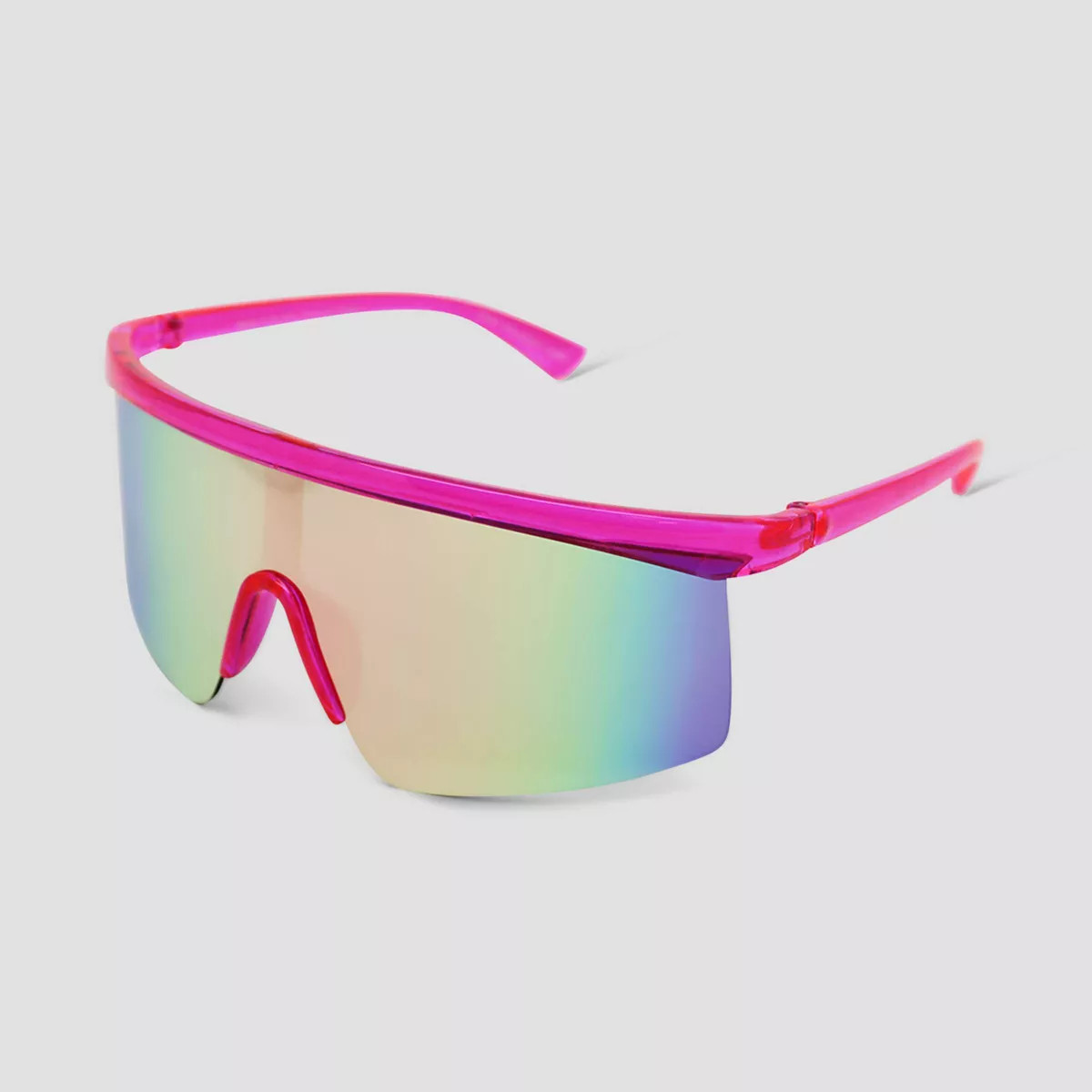 Women's Crystal Plastic Shield Sunglasses - Wild Fable™ Pink | Target