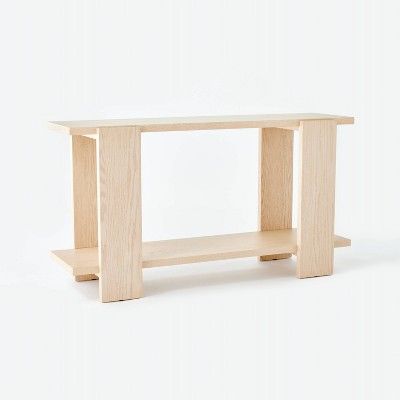 Bleached Oak Console Table Natural Wood - Threshold™ designed with Studio McGee | Target