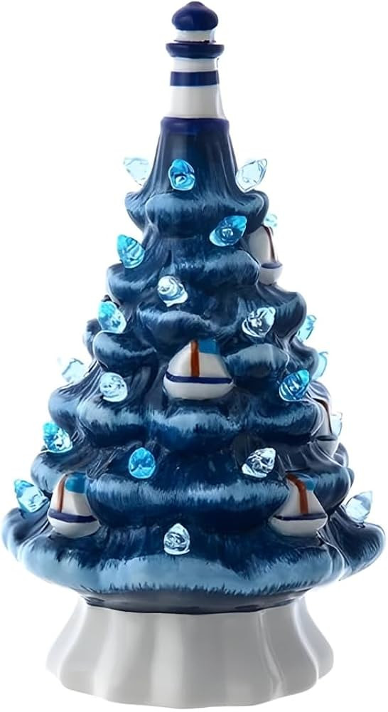 Kurt Adler 7.5-inch Ceramic Coastal Christmas Tree | Amazon (US)
