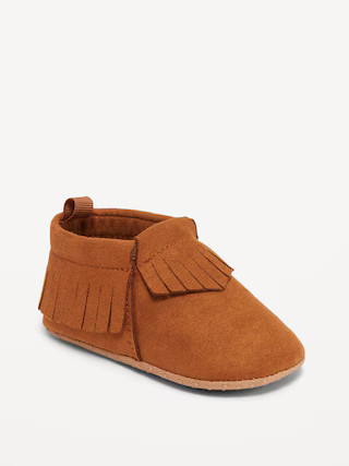 Unisex Faux-Suede Moccasin Booties for Baby | Old Navy (US)