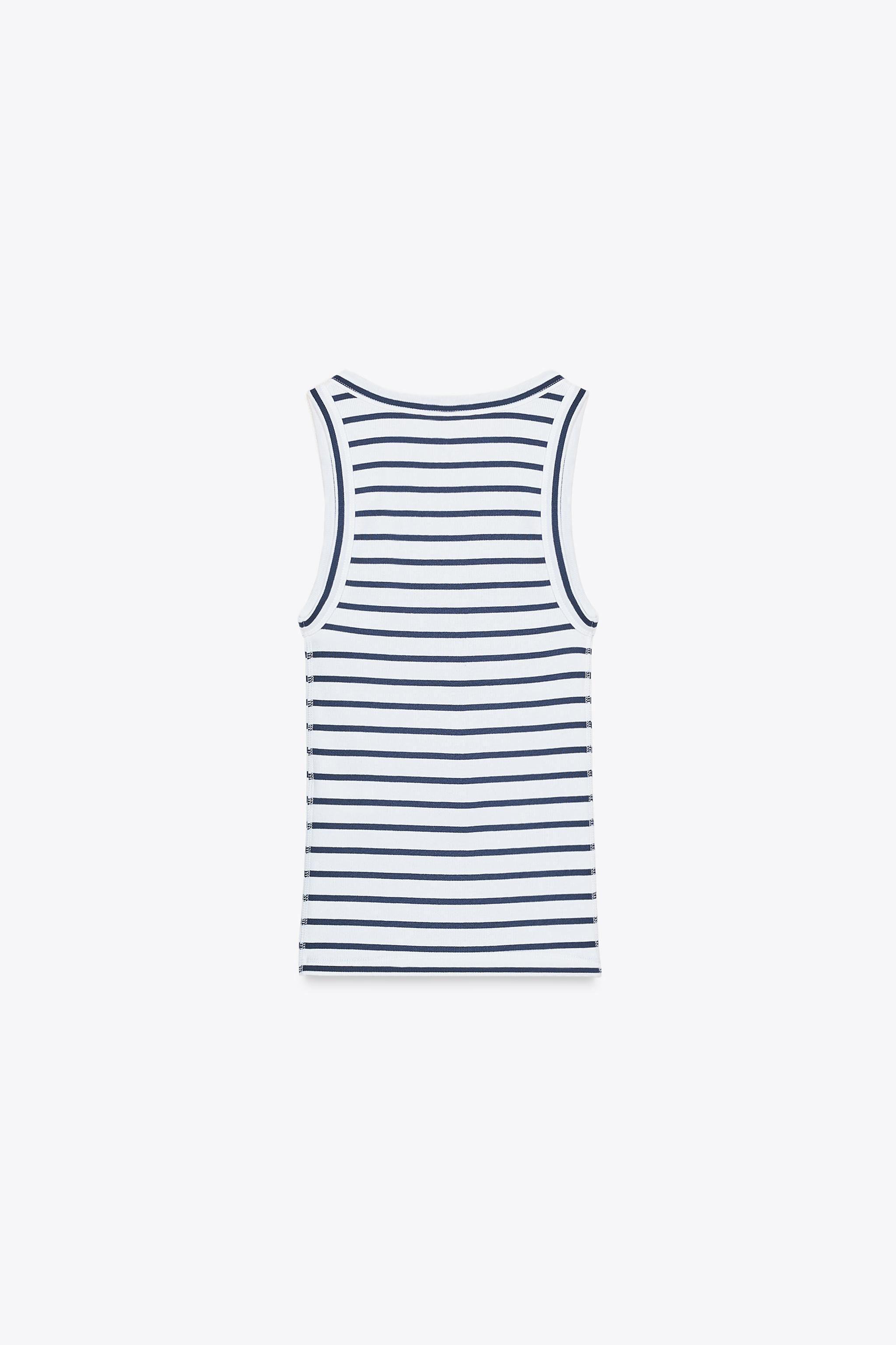 RIBBED STRAPPY TOP | Zara AU