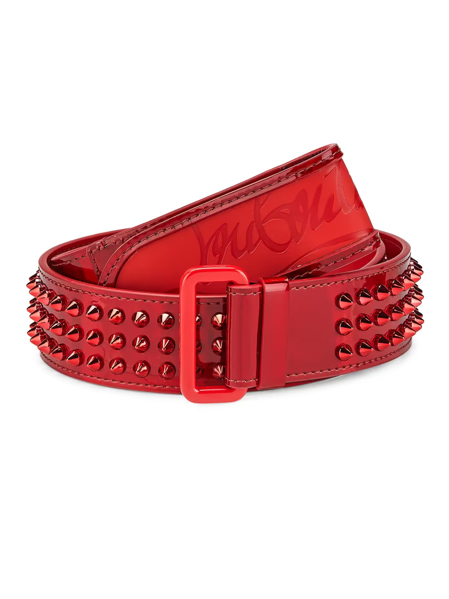 Christian Louboutin Loubi Spiked Leather Belt | Saks Fifth Avenue