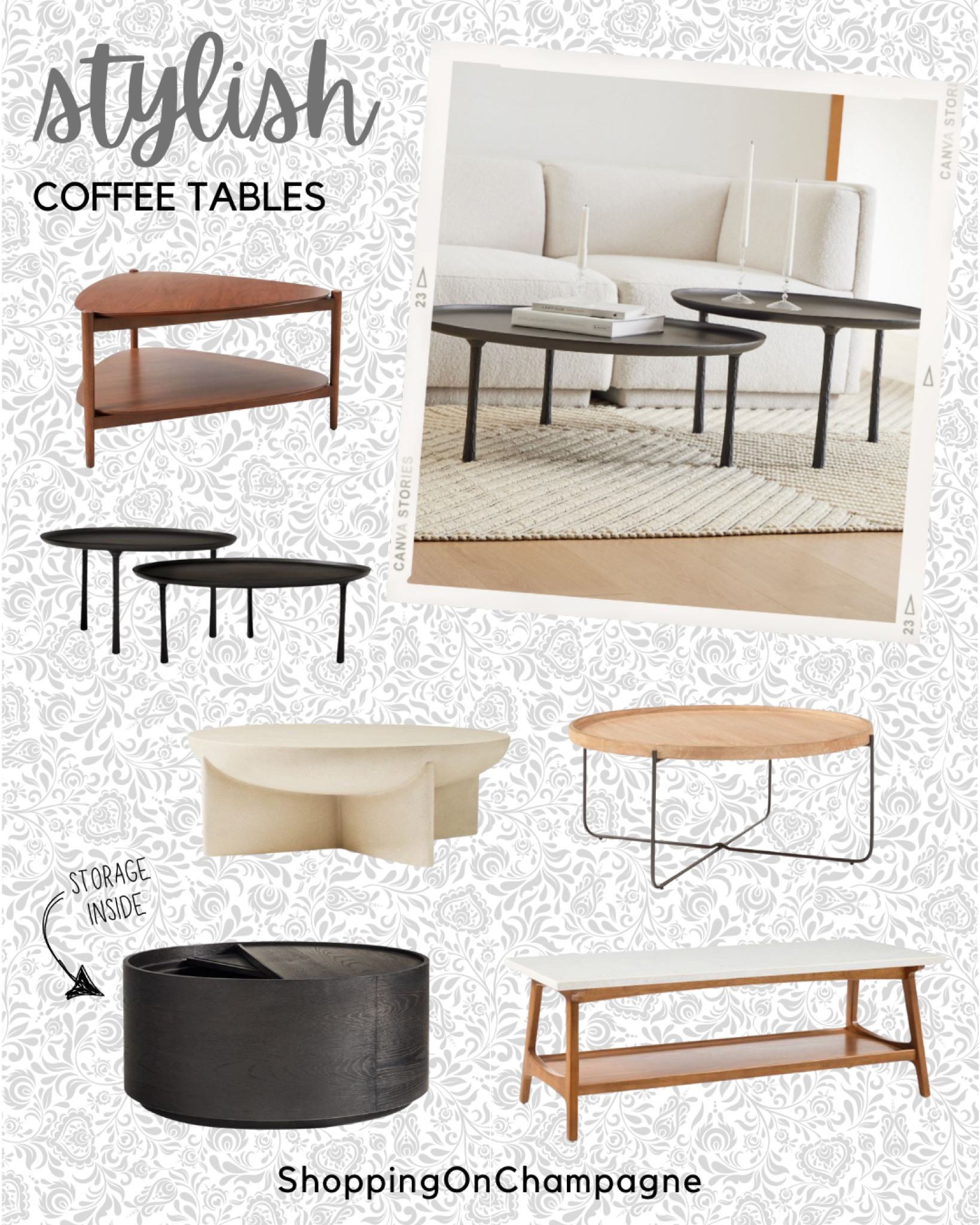 Chic Coffee Tables | Update your living room with a fresh, modern coffee table. Clean lines, metallic finishes, and even one with hidden storage. Which is your favorite?


#LTKHome