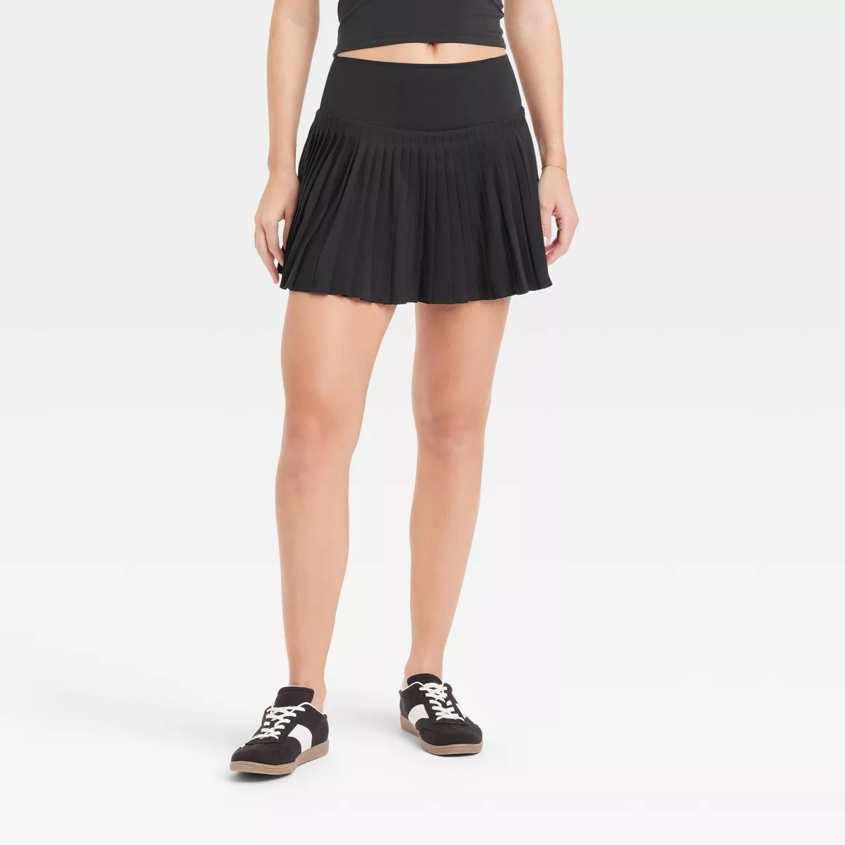 Women's High-Rise Woven Pleated Skort 15.75" - All In Motion™ White S: Moisture Wicking, Quick ... | Target