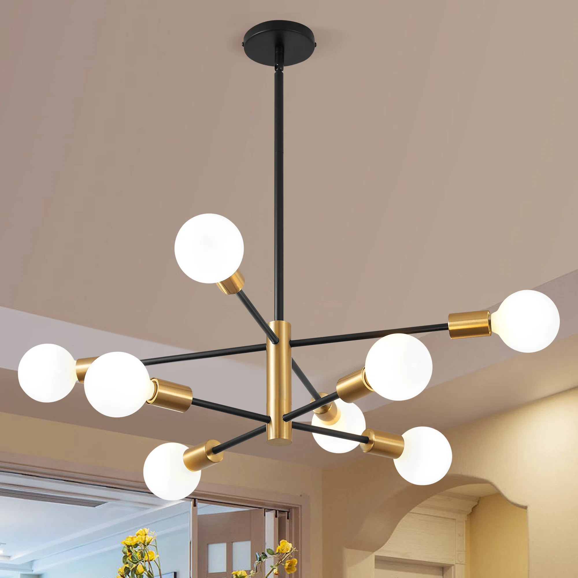 Ariyona 8-Light Dimmable Modern Sputnik Sphere Chandelier | Wayfair North America
