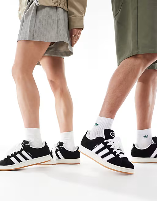 adidas Originals Campus 00s gum sole trainers in black | ASOS (Global)