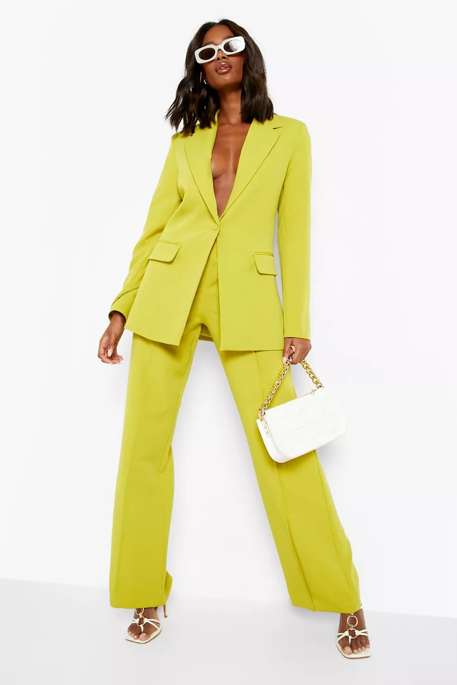 Premium Plunge Front Seam Detail Blazer & Premium Seam Detail Tailored Trousers | Boohoo.com (US & CA)
