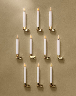 LED Candle Lights with Brass Clip (Set of 10) | McGee & Co. (US)