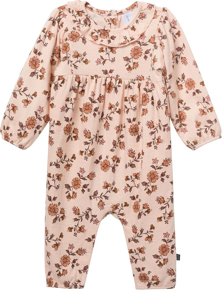 Modern Moments by Gerber Baby Girls' Long Sleeve Long Leg Ruffle Romper | Amazon (US)