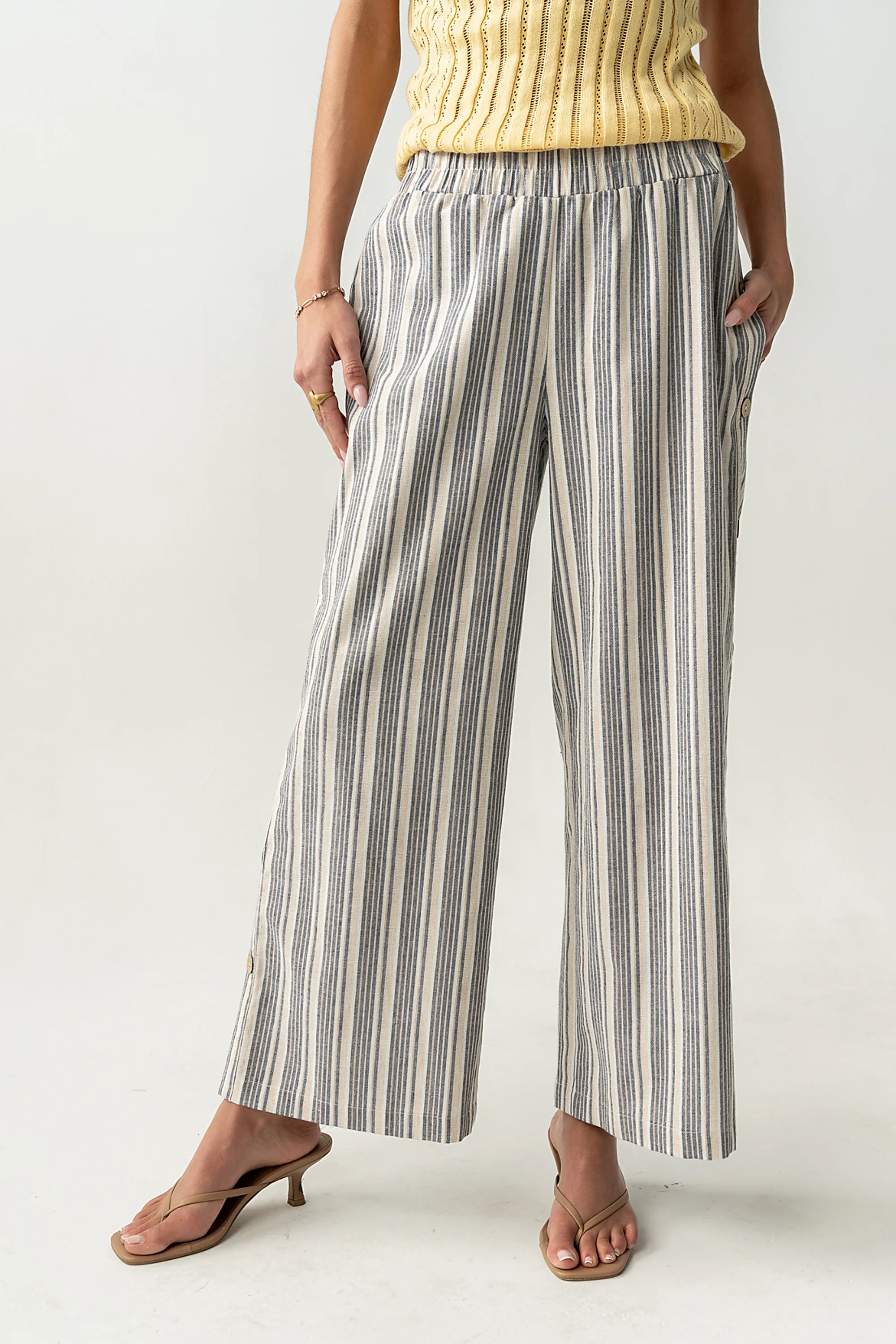 Payton Striped Wide Leg Pants | Böhme US