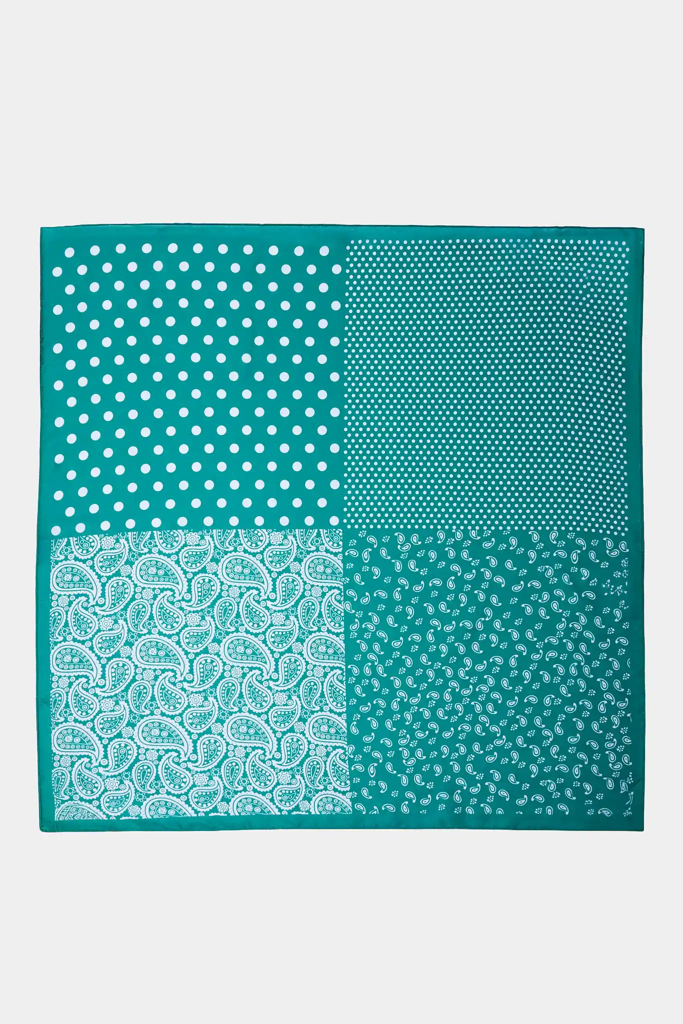 Green Mixed Print Scarf | Avara