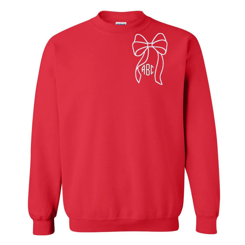 Monogrammed 'Big Bow' Crewneck Sweatshirt | United Monograms