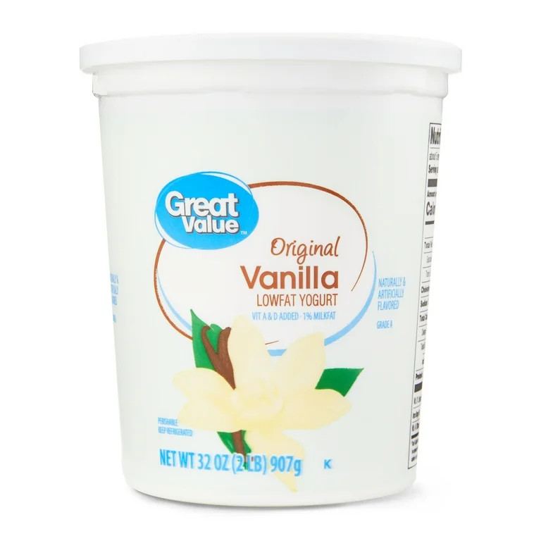 Great Value Original Vanilla Lowfat Yogurt, 32 oz | Walmart (US)