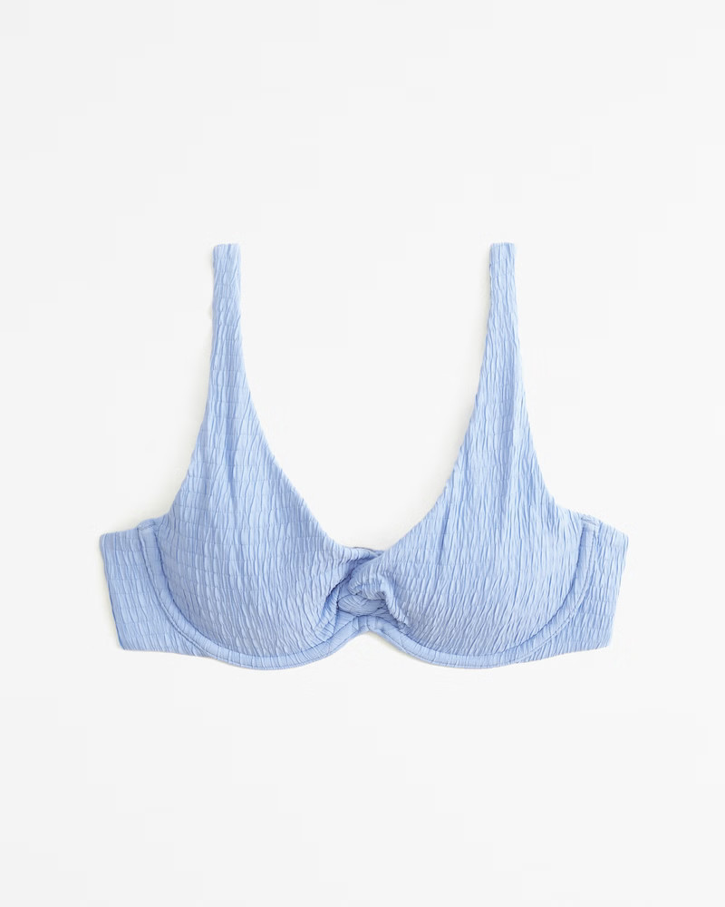 Wide Strap Twist Continuous Underwire Bikini Top | Abercrombie & Fitch (US)