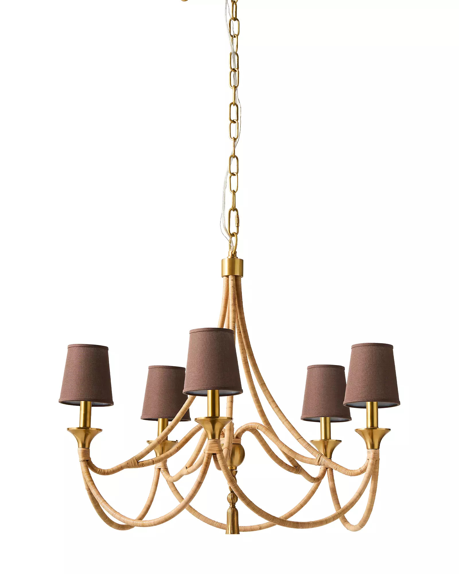Carneros Rattan Chandelier | Serena and Lily