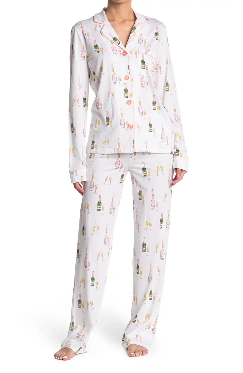 PJ SALVAGE Long Sleeve Top & Pants 2-Piece Pajama Set | Nordstromrack | Nordstrom Rack