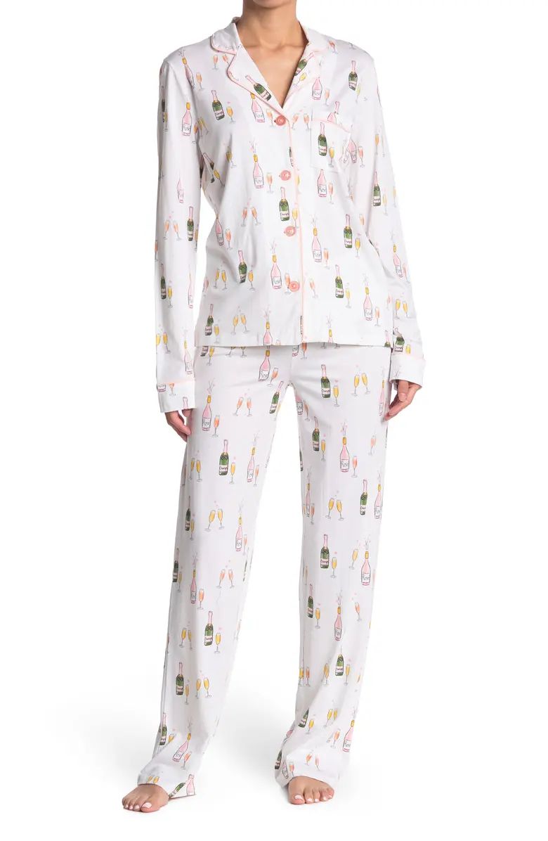 PJ SALVAGE Long Sleeve Top & Pants 2-Piece Pajama Set | Nordstromrack | Nordstrom Rack