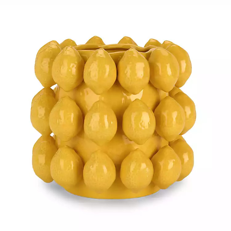 3D Lemons Ceramic Vase | Kirklands