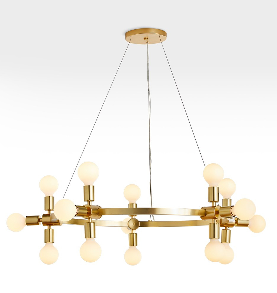 Radcliffe 30" Round Bare Bulb Chandelier | Rejuvenation