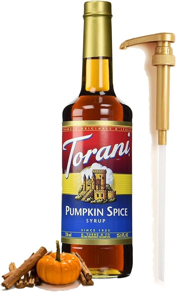 Pumpkin Spice Syrup for Coffee 25.4 Ounces with Fresh Finest Syrup Pump Dispenser | Amazon (US)