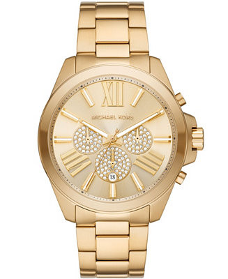 Men's Wren Gold-Tone Stainless Steel Bracelet Watch, 44mm | Macys (US)